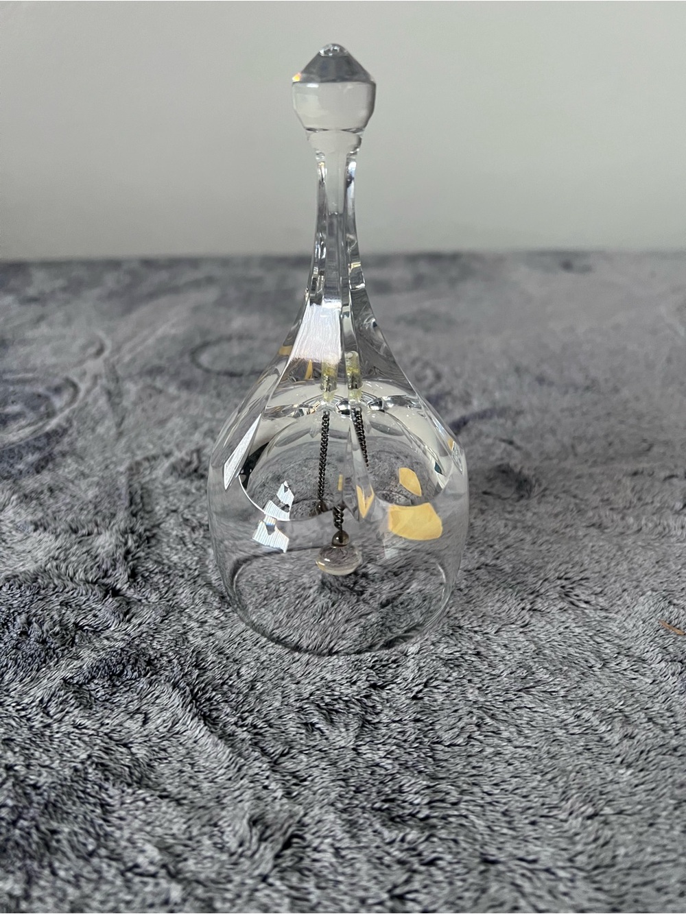 Atlantis Portugal Lead Crystal Hand Blown Glass Bell Original Label